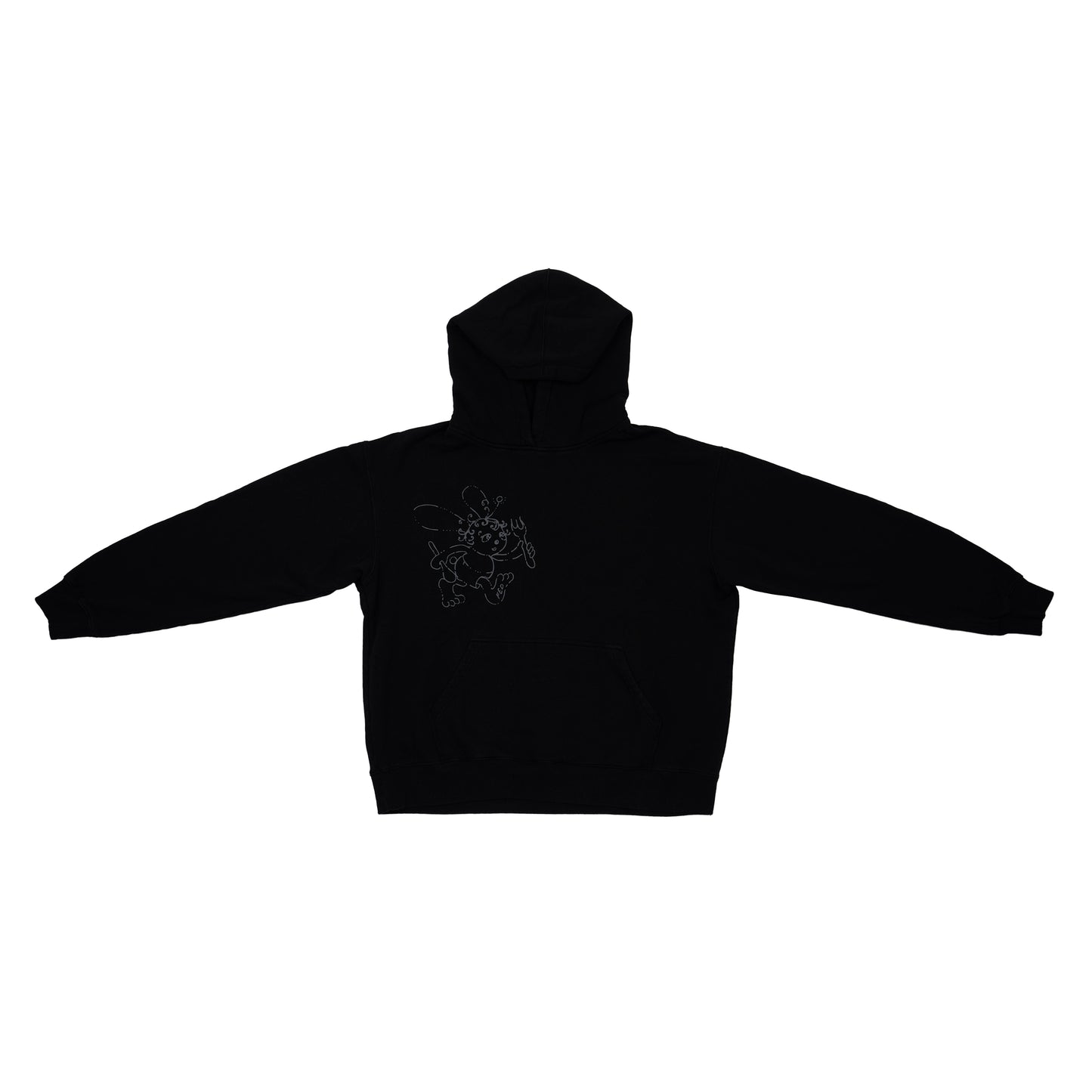 FED COCO WASHED HOODIE (BLACK)
