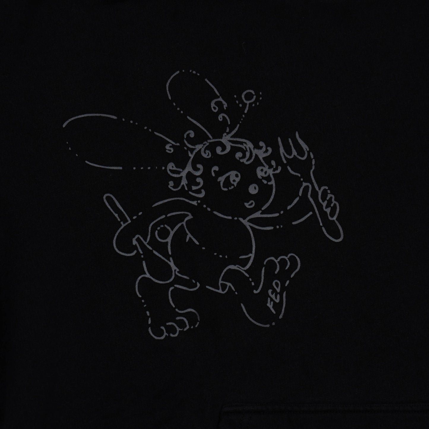 FED COCO WASHED HOODIE (BLACK)