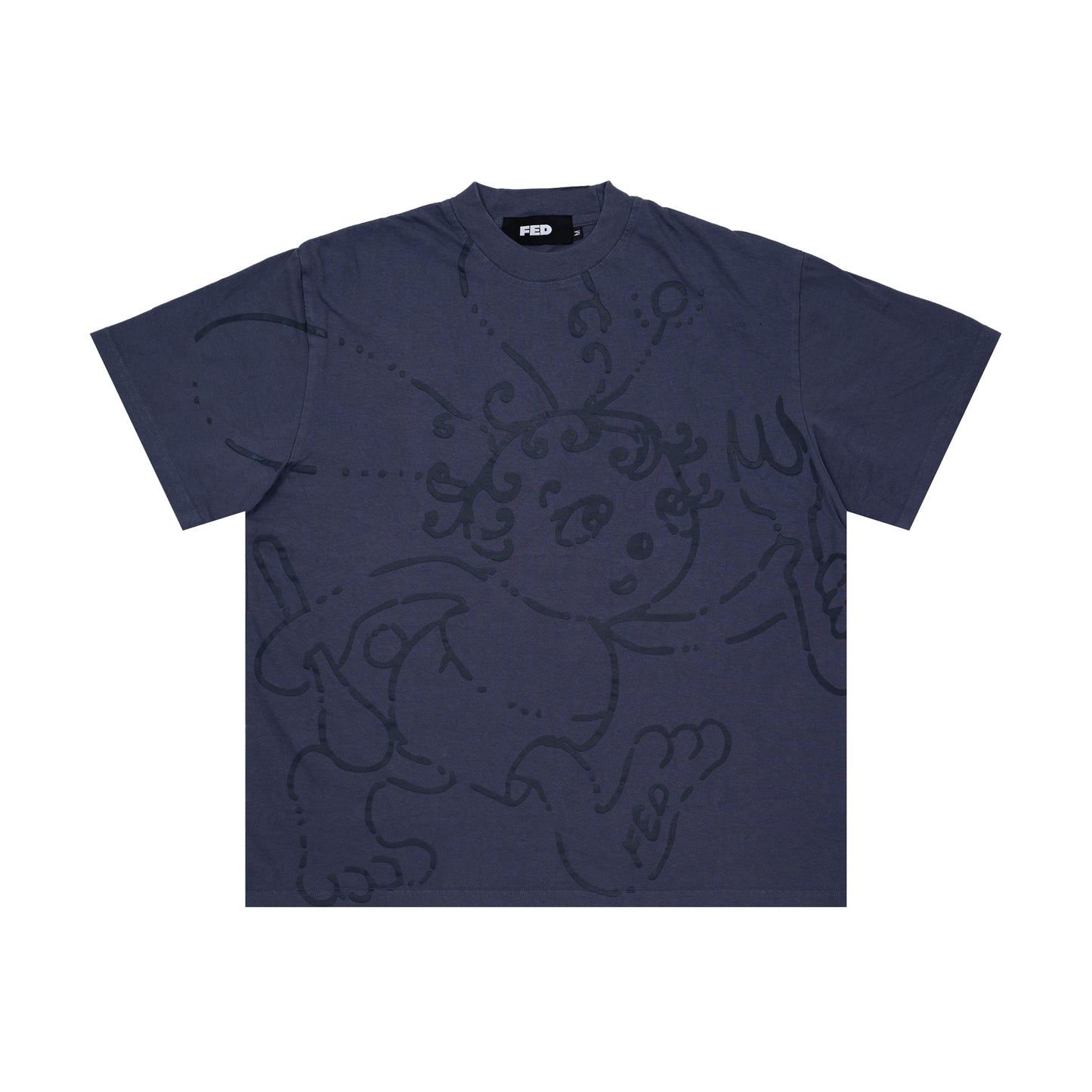 FED COCO WASHED TEE (BLUE)