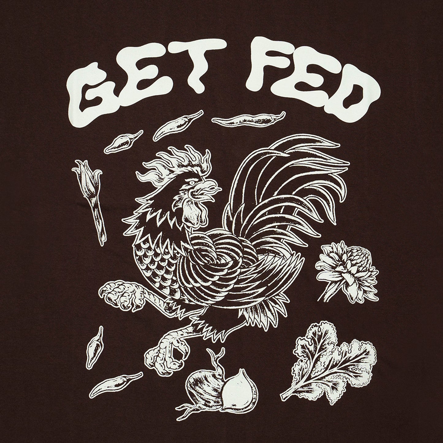 FED ROOSTER TEE (BROWN)