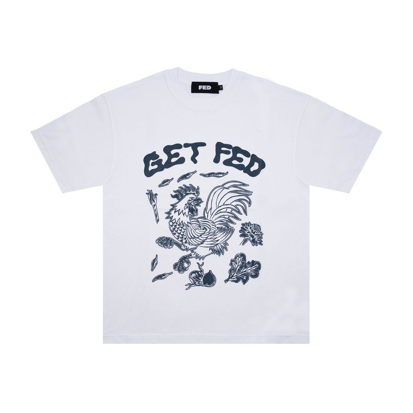 FED ROOSTER TEE (WHITE)