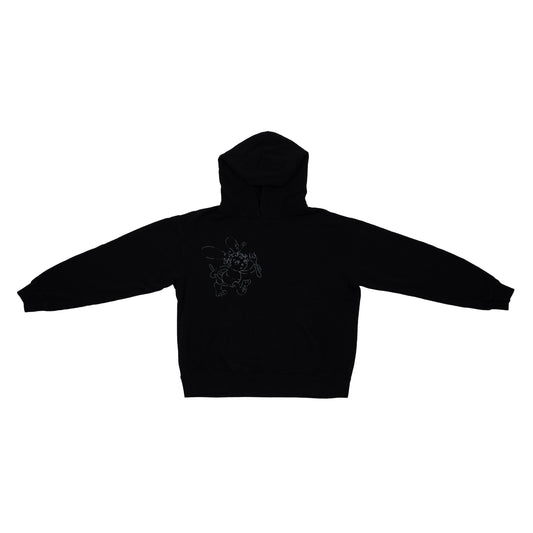 FED COCO WASHED HOODIE (BLACK)