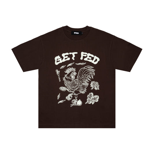 FED ROOSTER TEE (BROWN)