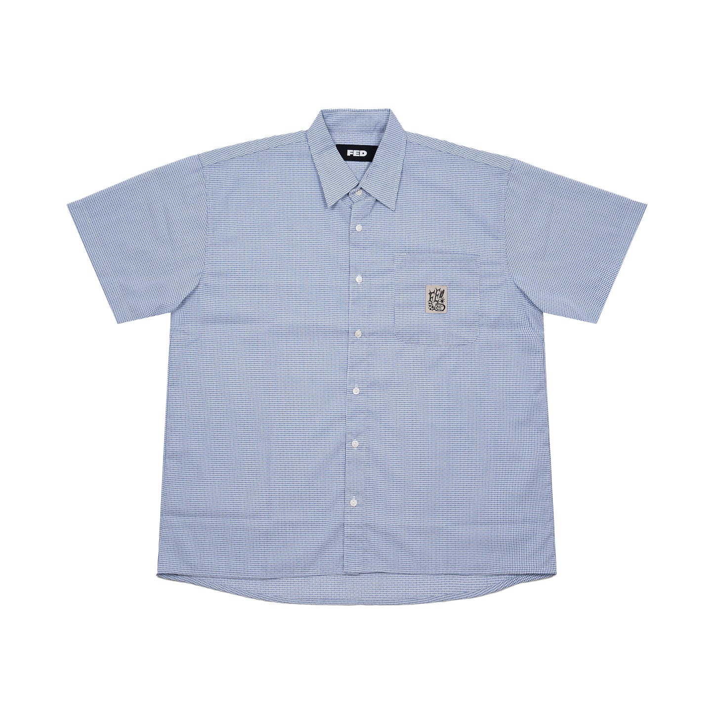 FED BIG CHECK SHIRT (GREY)
